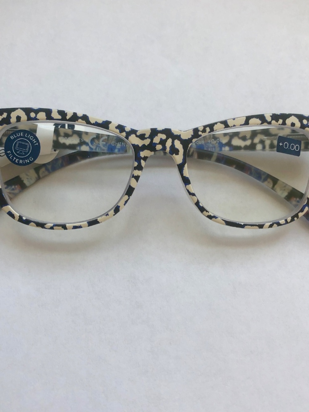 New Black & White Peepers Blue Light Filter Glasses +0.00